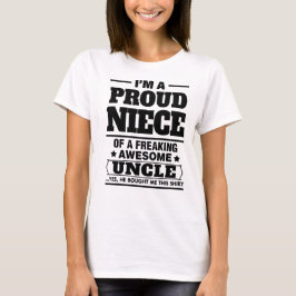 Camiseta Soy una sobrina orgullosa de A Freaking el tío