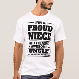 Camiseta Soy una sobrina orgullosa de A Freaking el tío
