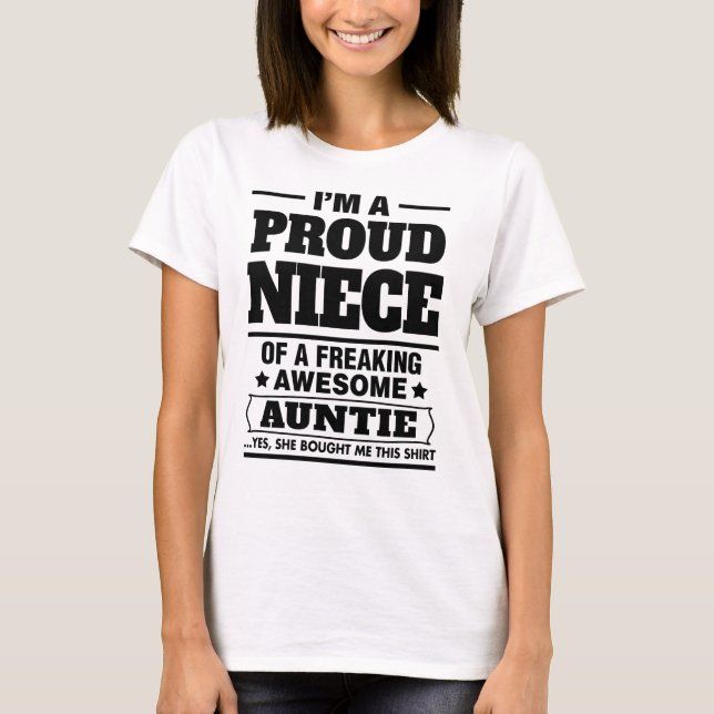 Camiseta Soy una sobrina orgullosa de A Freaking la tía (Anverso)