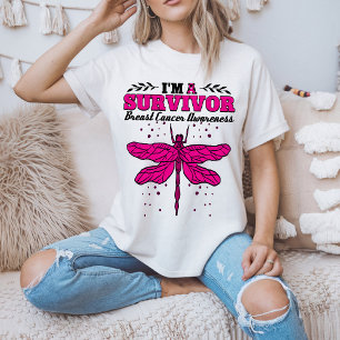 Camiseta Soy una superviviente Dragonfly Conciencia del cán