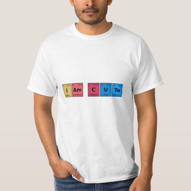 Camiseta Soy una tabla periódica corta (Anverso)