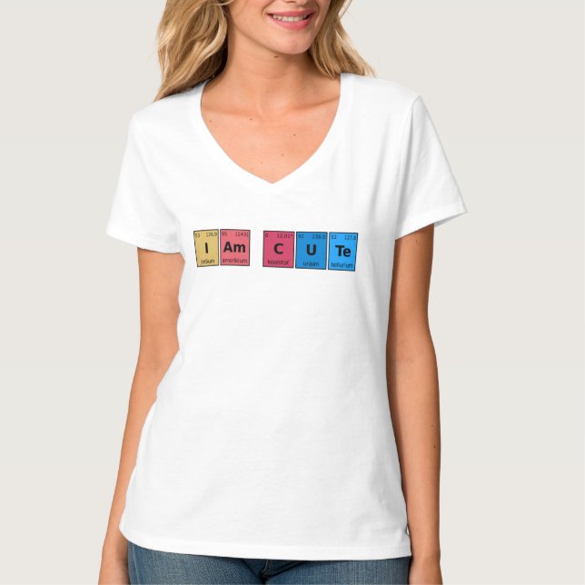 Camiseta Soy una tabla periódica corta (Anverso)