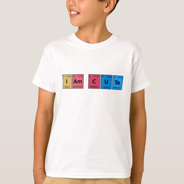 Camiseta Soy una tabla periódica corta (Anverso)