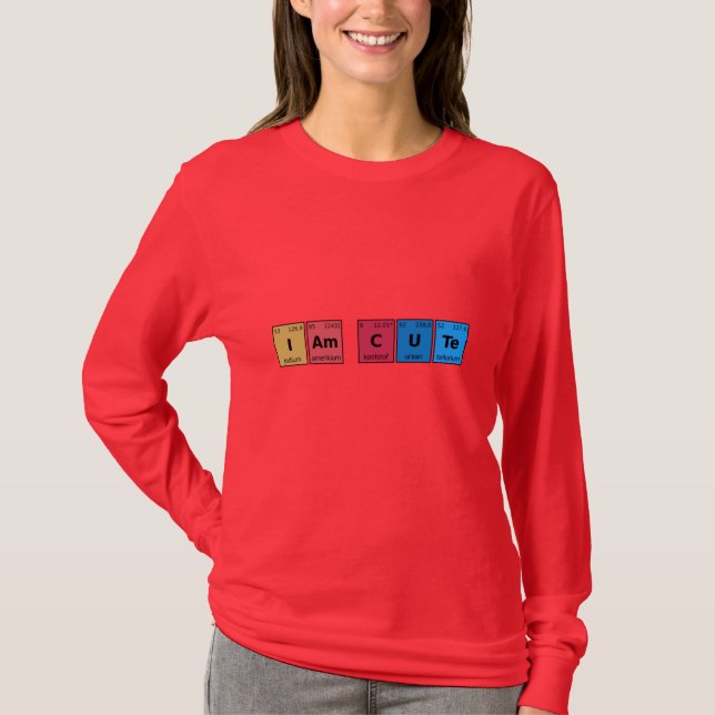 Camiseta Soy una tabla periódica corta (Anverso)