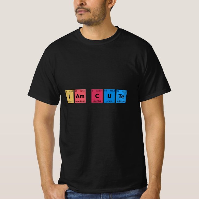 Camiseta Soy una tabla periódica corta (Anverso)