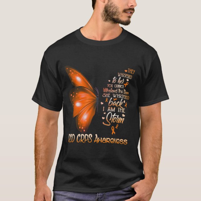 Camiseta Soy una tormenta RSD CRPS Conciencia mariposa (Anverso)