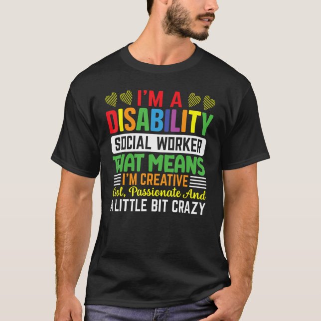 Camiseta Soy una trabajadora social discapacitada que signi (Anverso)