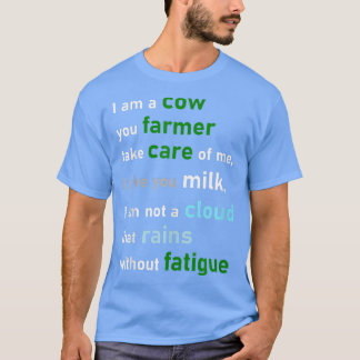 Camiseta Soy una vaca, tu agricultor Crazy granja vaca es g