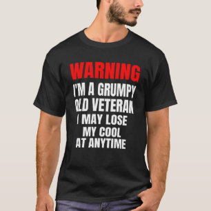 Camiseta Soy una vieja y gruñona veterana para hombres y mu