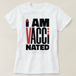 Camiseta Soy Vacunado Covid-19 Divertido Personalizado De N