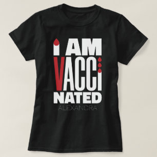 Camiseta Soy Vacunado Covid-19 Divertido Personalizado De N