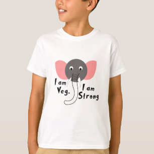 Camiseta Soy Veg, soy elefante elefante de los niños animal