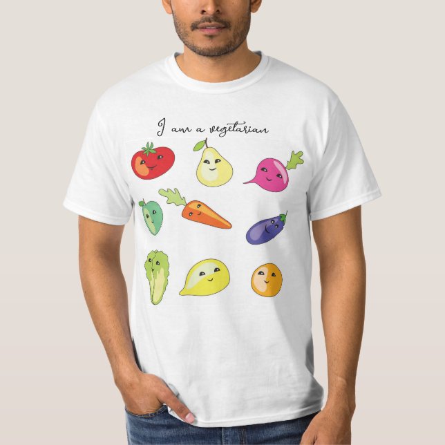 Camiseta Soy vegetariano (Anverso)