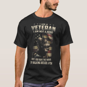 Camiseta Soy Veterano, No Soy Héroe, Pero Tenía El