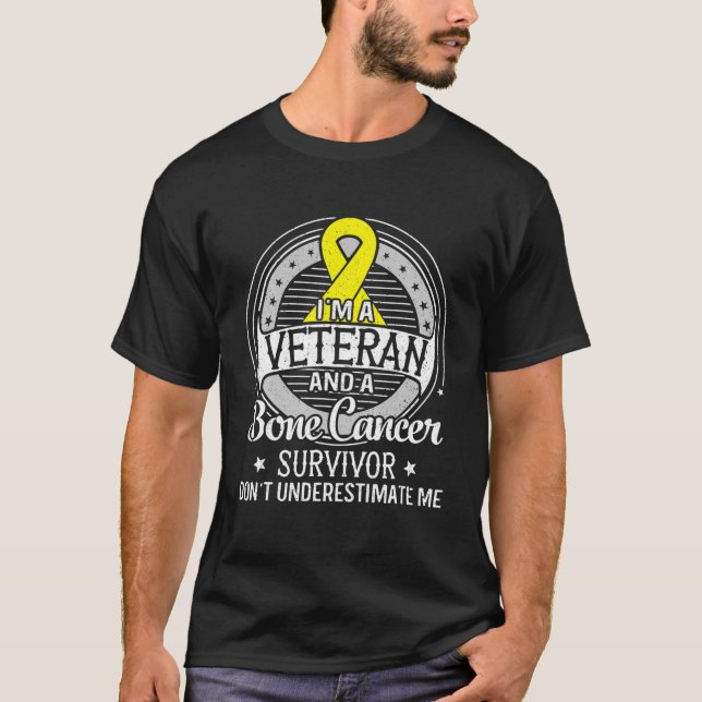 Camiseta Soy Veterano Y Concienciación Sobre El Cáncer De H (Anverso)