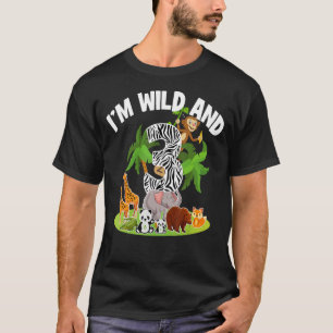 Camiseta Soy Wild y Fiesta Animal de 3 Años