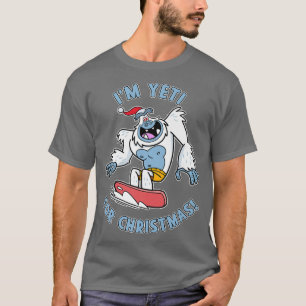 Camiseta Soy Yeti por los Navidades Cute Yeti en Snowboard