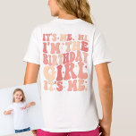Camiseta Soy Yo Hola, Soy El Chica De Cumpleaños Me Persona<br><div class="desc">Celebra el día especial del chica de cumpleaños con el "¡Soy yo, hola! Soy la Chica de Cumpleaños" Camiseta Personalizada - una deliciosa y moderna opción para los niños que aman los estilos de melocotón de coral rosa bonito! Esta camiseta de los niños no es solamente un atuendo; es una...</div>