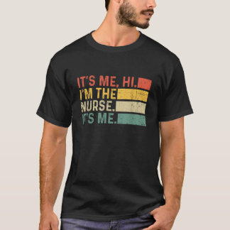 Camiseta Soy yo hola soy la enfermera soy yo un viejo retro