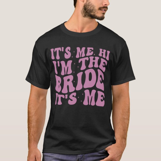 Camiseta Soy yo hola yo soy la novia me retro Groovy (Anverso)