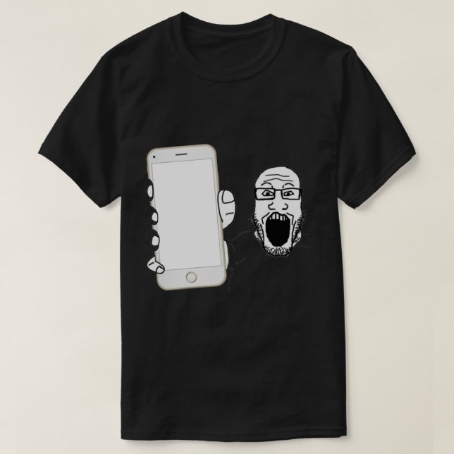 Camiseta Soyjak Muestra Su Teléfono (Diseño del anverso)