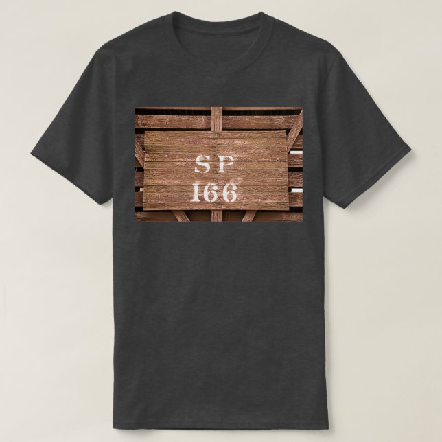 Camiseta SP 166 Imprimir sobre un fondo de madera (Diseño del anverso)