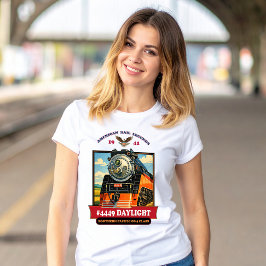 Camiseta SP GS-4 Daylight 4449 Steam Locomotive Retro Print