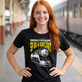Camiseta SP GS-4 Daylight Steam Locomotive. 4449 Train