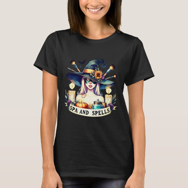 Camiseta "Spa & Spells" Witchy Relaxation Tee (Anverso)