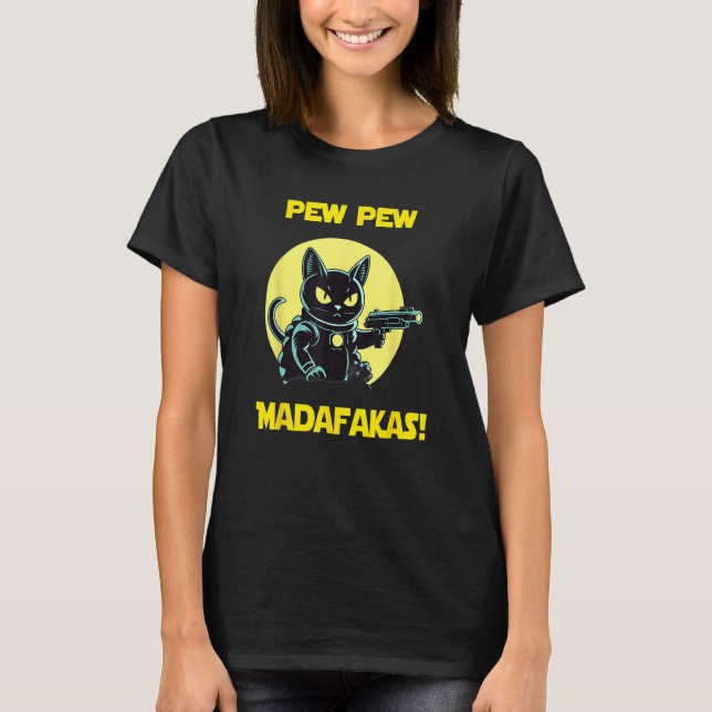 Camiseta Space Astronaut Pew Madafakas Bombay Cat (Anverso)