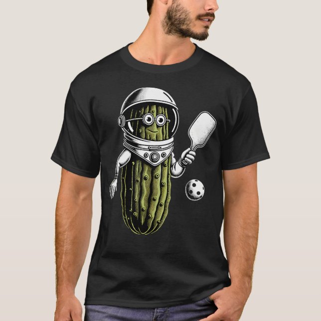 Camiseta Space Astronaut Pickle Playing Pickleball Pickle B (Anverso)