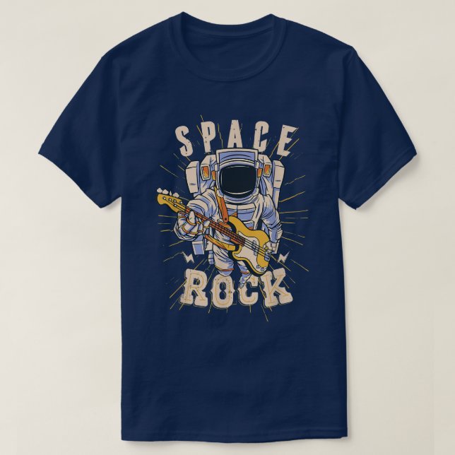 Camiseta Space Astronaut Playing Guitar Astronomy Electric  (Diseño del anverso)