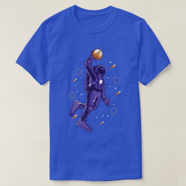 Camiseta Space Basketball Basket Slam Dunk Astronaut play b (Diseño del anverso)