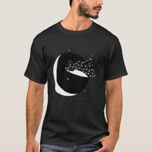 Camiseta Space Blimp Crescent Moon Cows (Color Options Avai