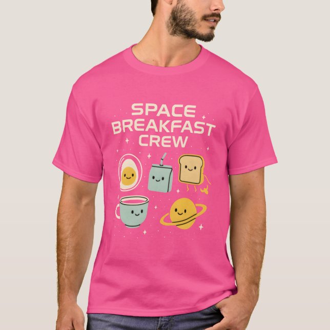Camiseta Space Breakfast Crew vintage (Anverso)