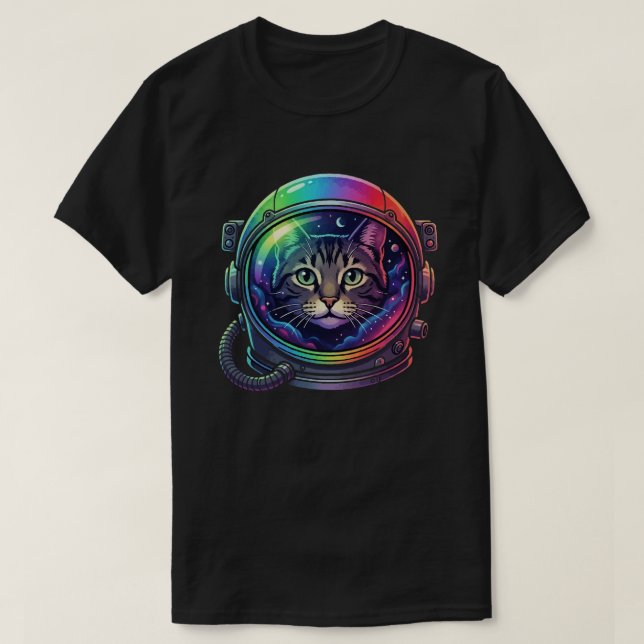 Camiseta Space cat (Diseño del anverso)