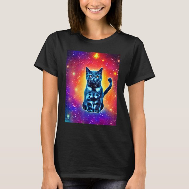 Camiseta Space Cat Kitty Kitten In Cat Style 1 (Anverso)