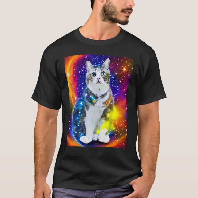 Camiseta Space Cat Kitty Kitten In Cat Style 3 (Anverso)