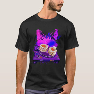 Camiseta Space Cat Remix DJ Sushi Remix para galaxia de gat