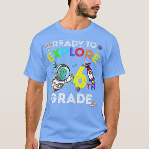 Camiseta Space Dino Dinosaur Astronaut Ready To Eplore 6th 