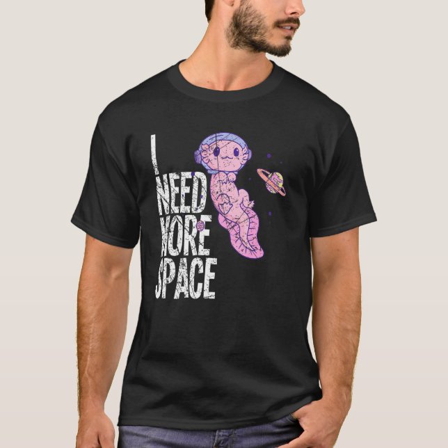 Camiseta Space Galaxy Flying Axolotl Spacesuit Salamander S (Anverso)