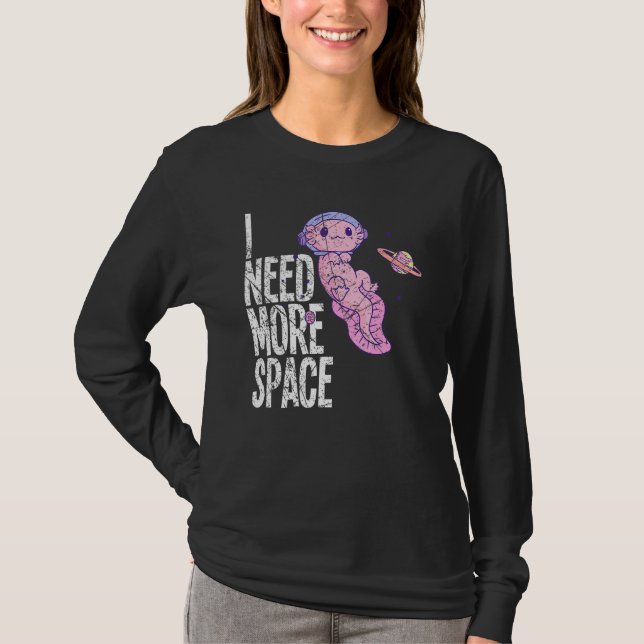 Camiseta Space Galaxy Flying Axolotl Spacesuit Salamander S (Anverso)
