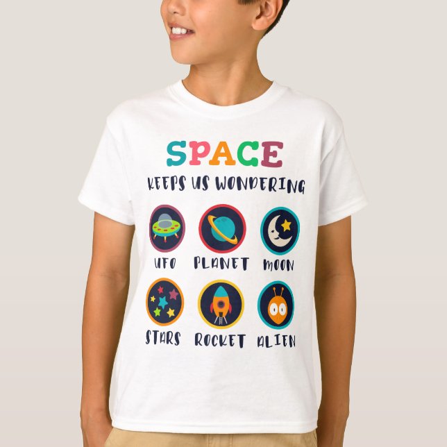 Camiseta Space keeps us wondering (Anverso)