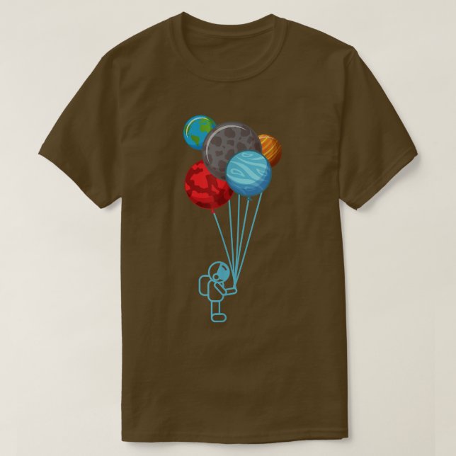 Camiseta Space Lover Adult Astronomy Hobby Astronaut Balloo (Diseño del anverso)