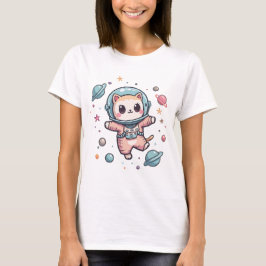 Camiseta Space Meow-naut, lindo gato kawaii