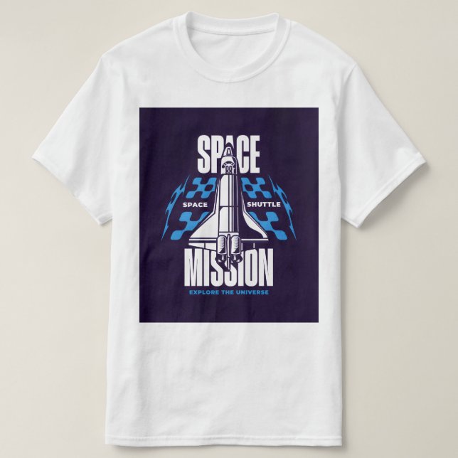 Camiseta Space Mission – Explore the Universe (Diseño del anverso)