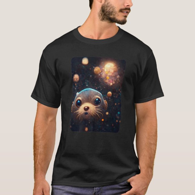 Camiseta Space Otter   Cosmic Otter Pajamas Otter Space (Anverso)