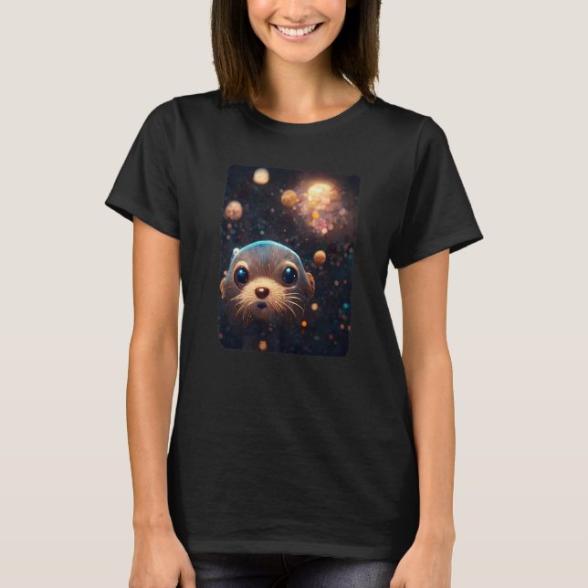 Camiseta Space Otter   Cosmic Otter Pajamas Otter Space (Anverso)