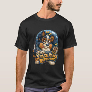 Camiseta Space Paws Informando Perro Astronauta