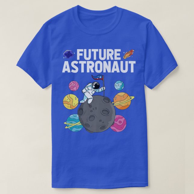 Camiseta Space Science Galaxy Moon Landing Planets Future A (Diseño del anverso)